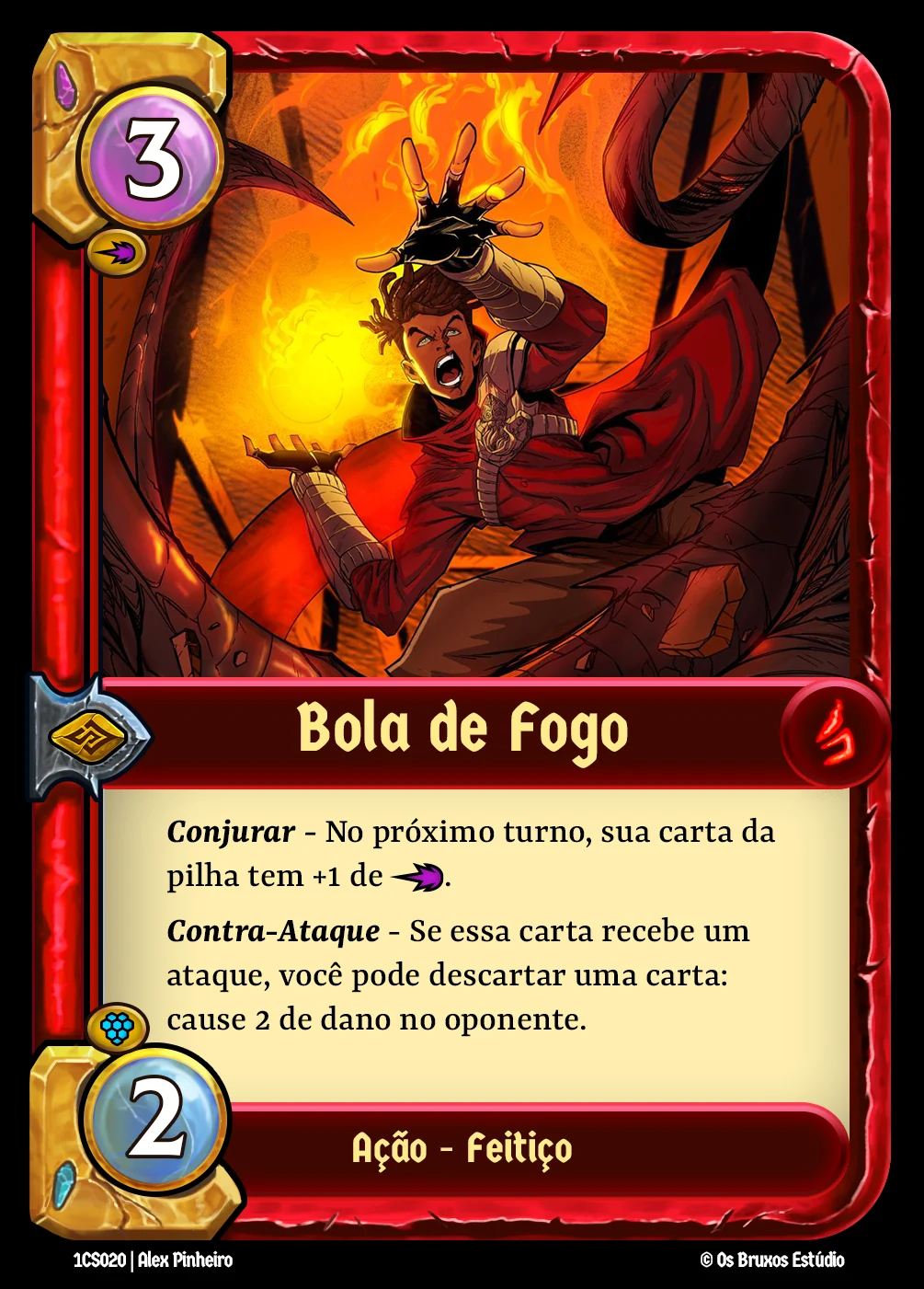 Carta Bola de Fogo, exemplo de anatomia